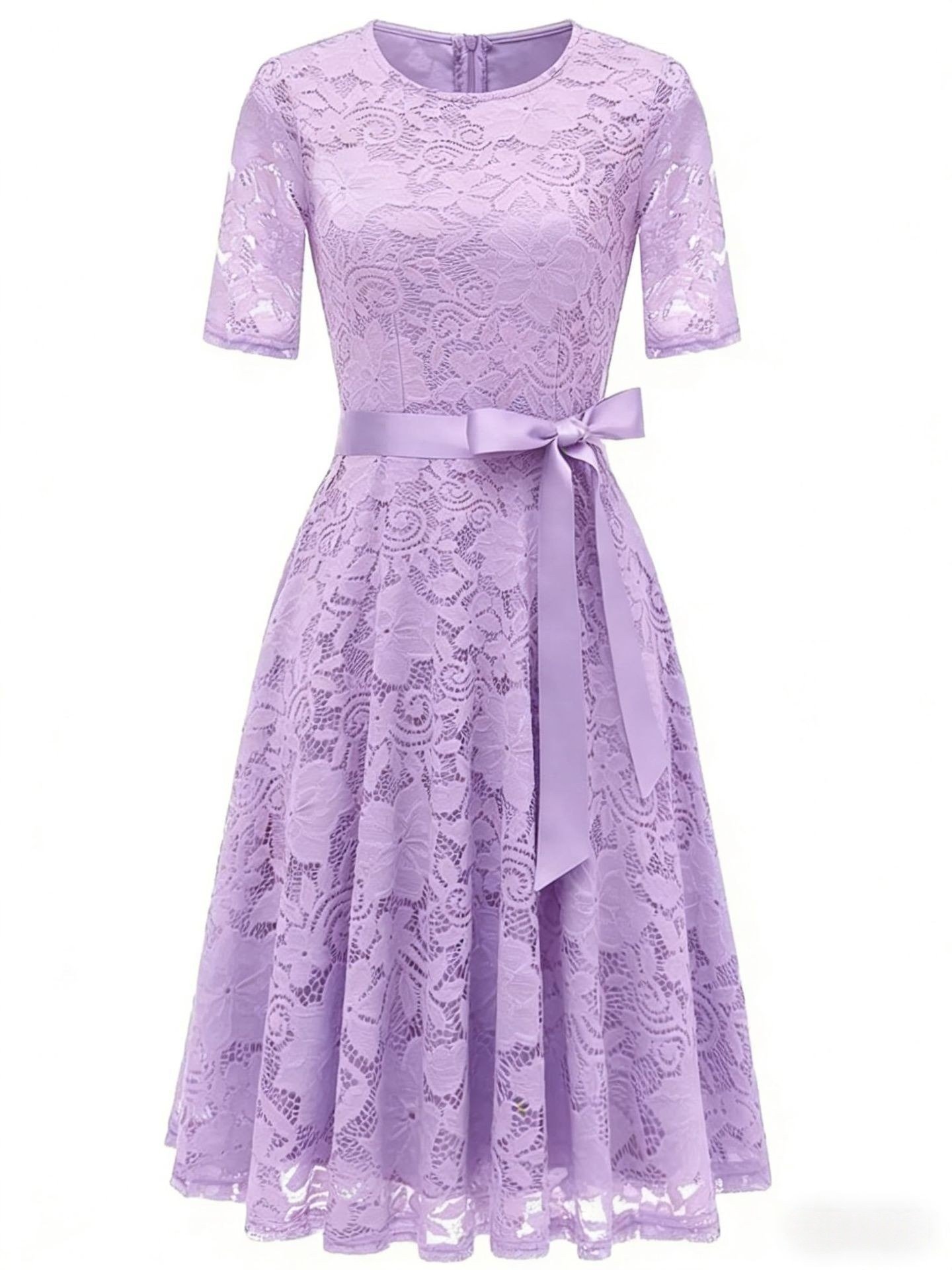 European And American Cross-Border Spring And Summer New Fashion Dresses, Lace Slim-Fit Elegant Bow-Knot Dresses, Cross-Border Supply - Image 8