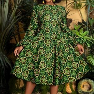 Elegant Chic Round-neck Fashion Dress With A Print Western Style