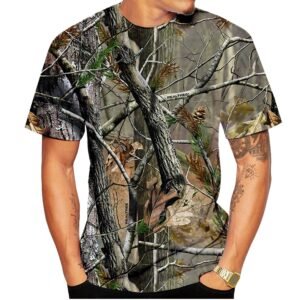 3D Camouflage Print Casual Short Sleeve T-Shirt for Men and Women