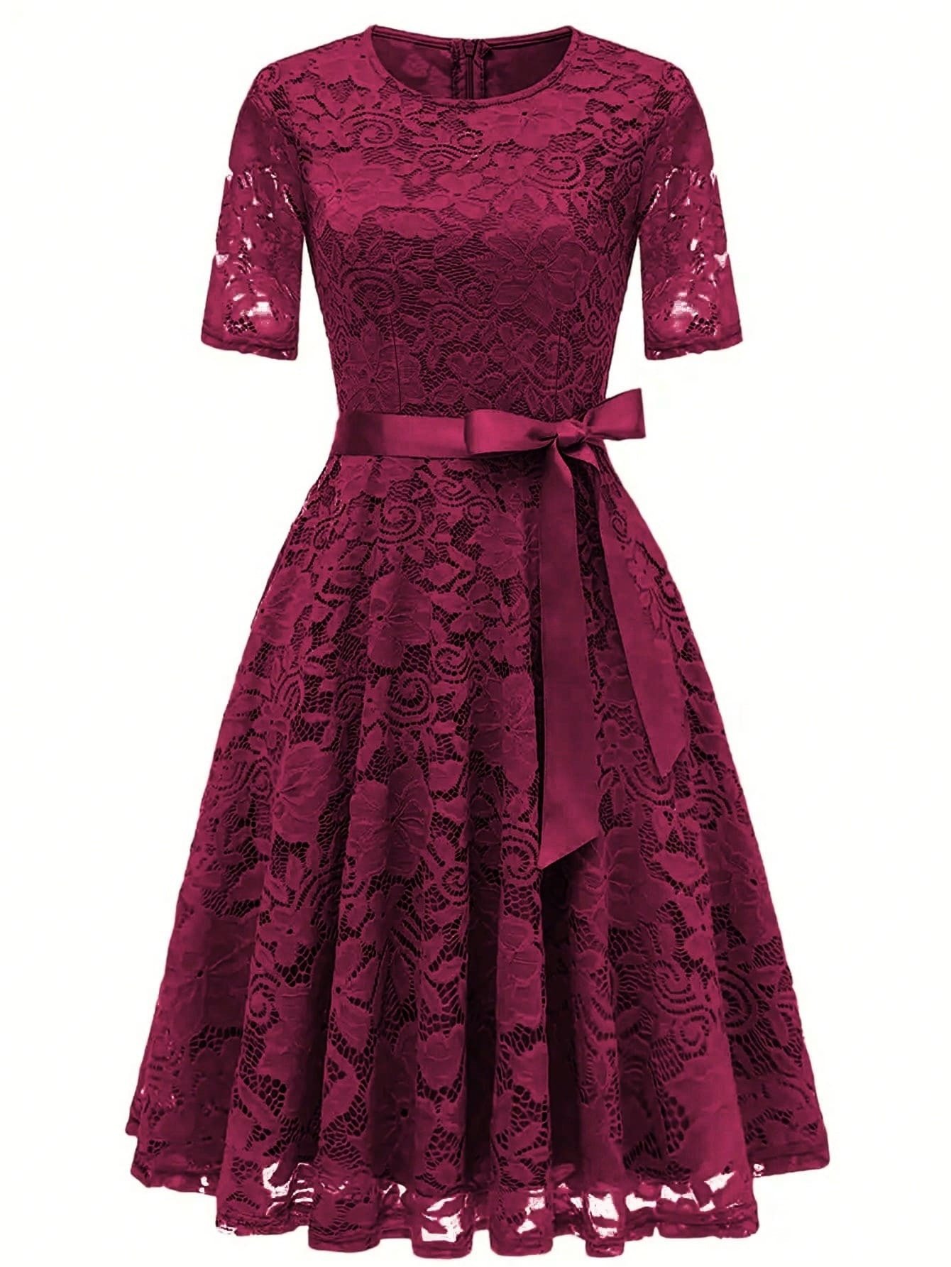 European And American Cross-Border Spring And Summer New Fashion Dresses, Lace Slim-Fit Elegant Bow-Knot Dresses, Cross-Border Supply - Image 7