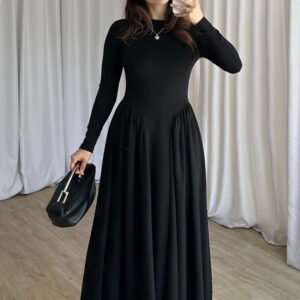 Womens Slim-fit Pleated Slip Dress