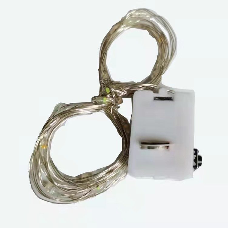Button Battery Box Led Lighting Chain Small White Box Chandeliers - Image 2