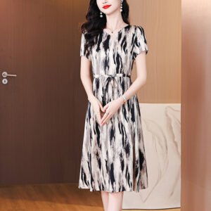 Chinese-style Ink-printed Age-reducing Skirt