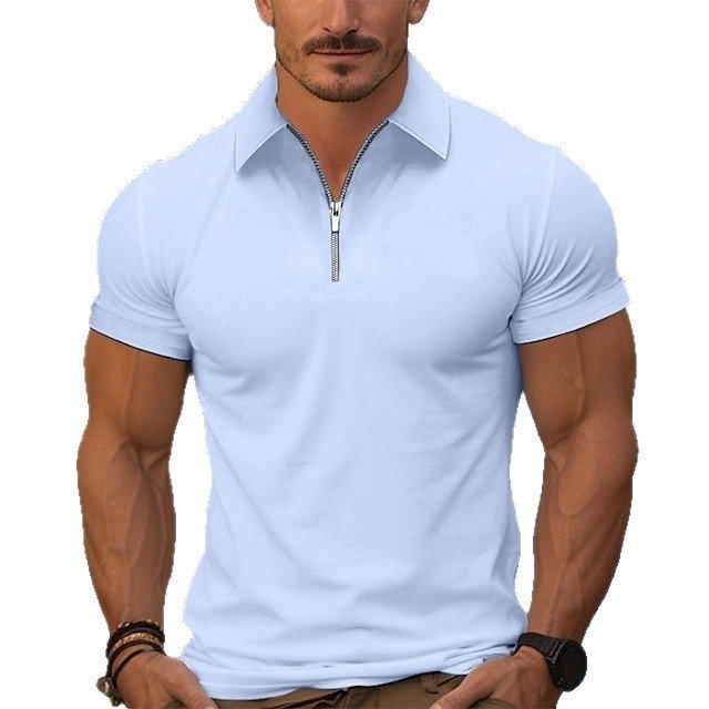 Men's Digital-Print Summer Vacation Zip-Up Lapel Shirt - Image 4