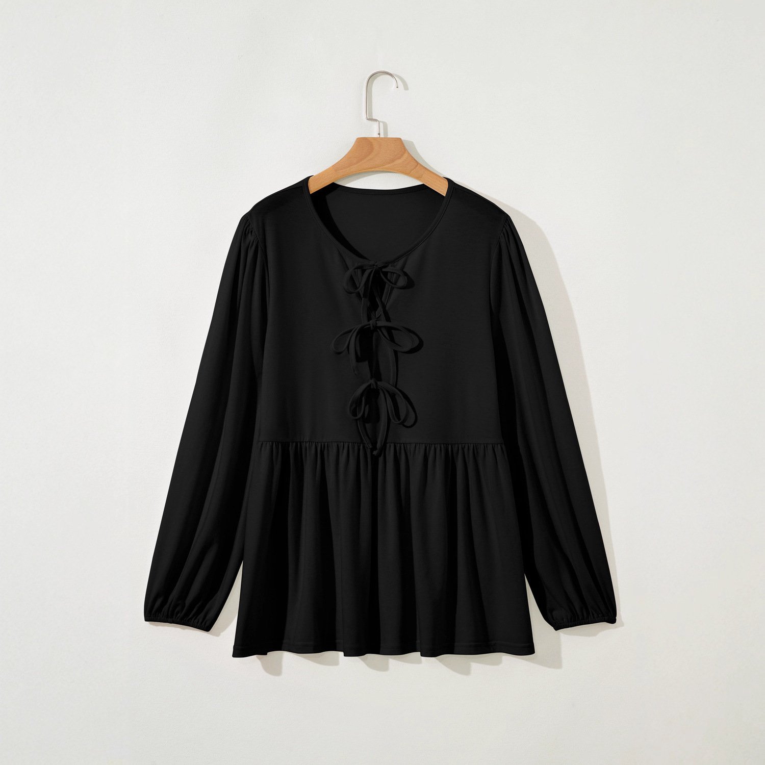 Womens Bow-Knot Pullover Top With Ties - Image 10