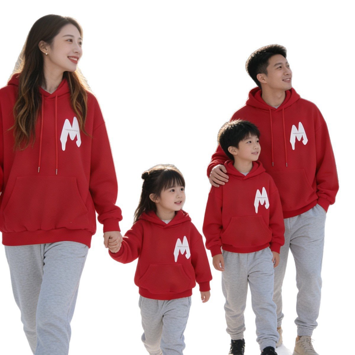 Korean-style Fleece-lined Thickened Sweater Street-Style Fashionable Hooded Set - Image 4