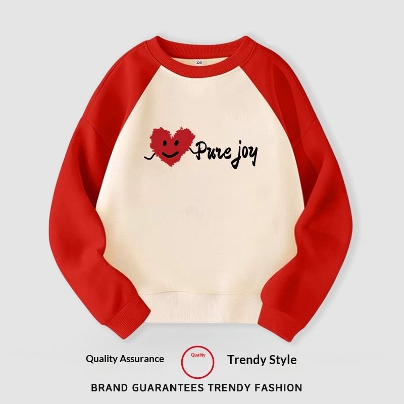 Sweatshirt With Heart And Smiley Print Family Matching Set - Image 4